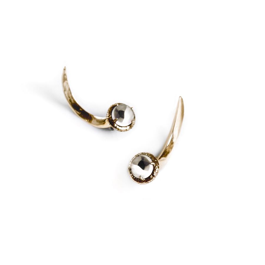 Rock crystal hook earrings UNCINI | OR CDRBRO